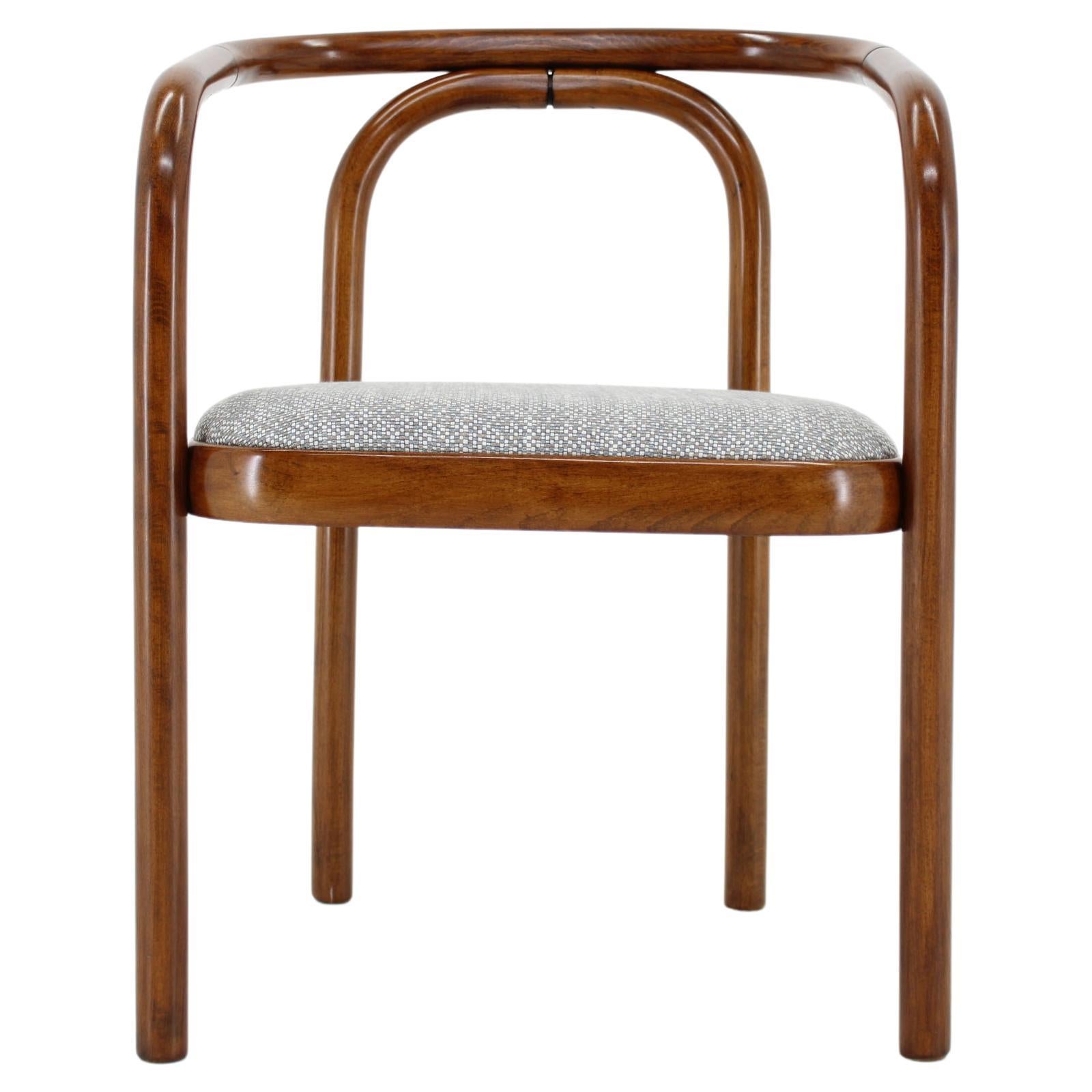 1970s Antonin Suman Chair by TON in Zinc Fabric  For Sale
