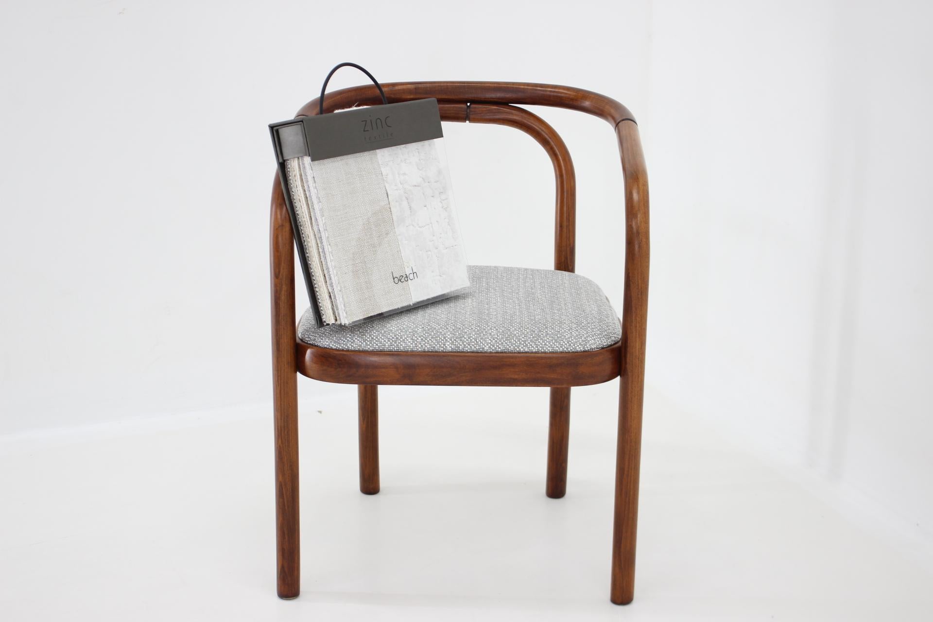 1970s Antonin Suman Dining Chair by Ton in Kirkby Fabric Up to 18pieces 7