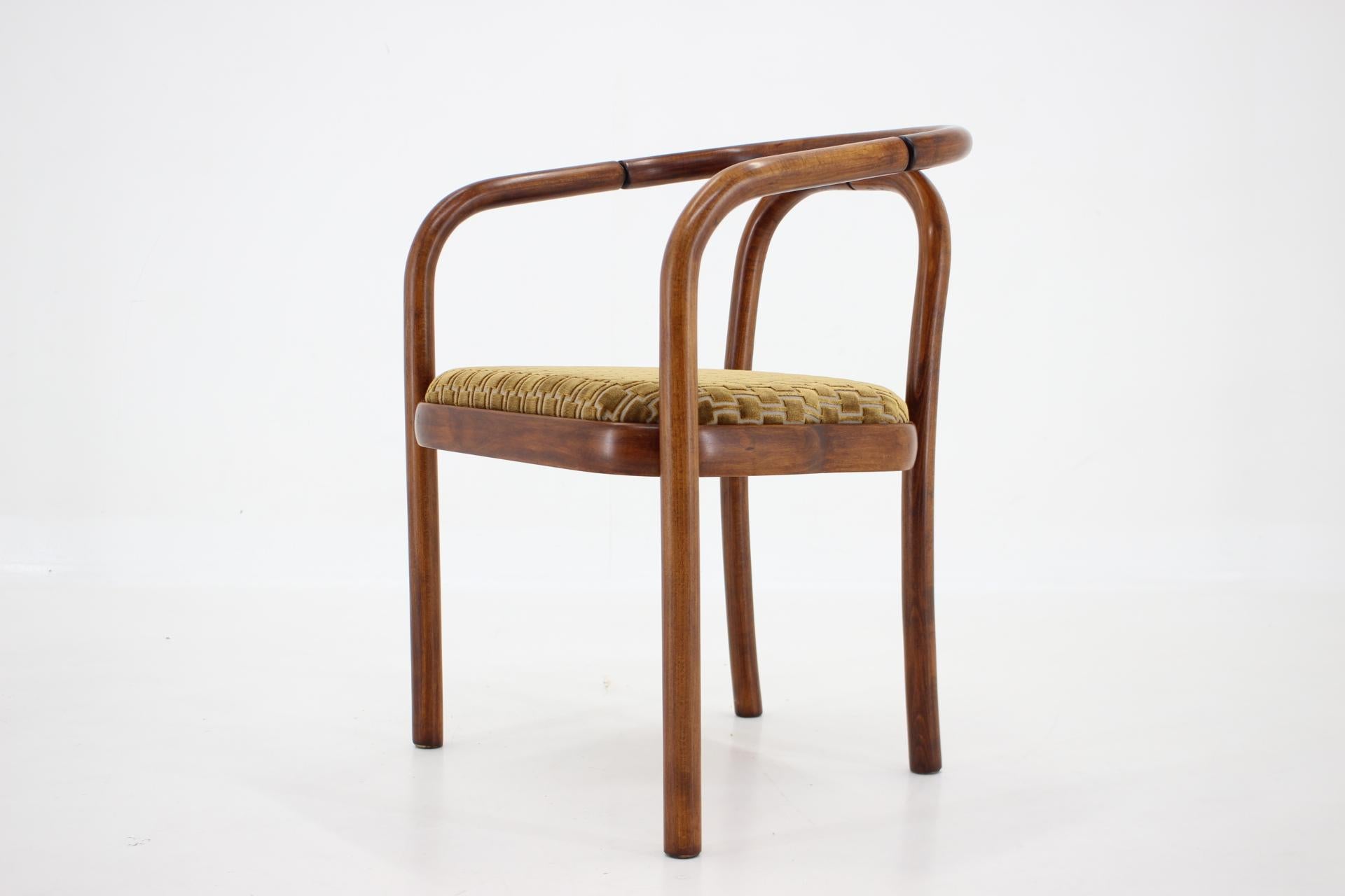 Czech 1970s Antonin Suman Dining Chair by TON in Kirkby Fabric
