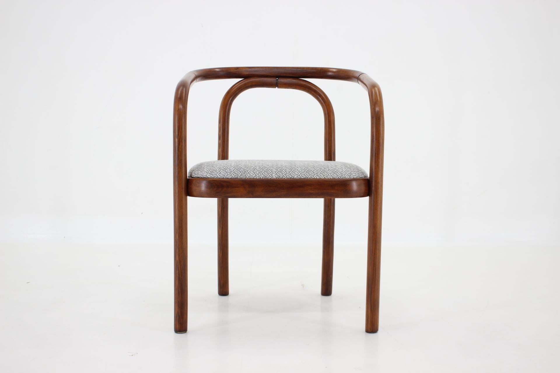 Mid-Century Modern 1970s Antonin Suman Dining Chair by Ton in Kirkby Fabric Up to 18pieces