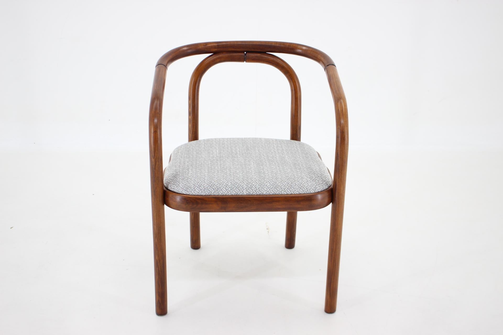 Czech 1970s Antonin Suman Dining Chair by Ton in Kirkby Fabric Up to 18pieces