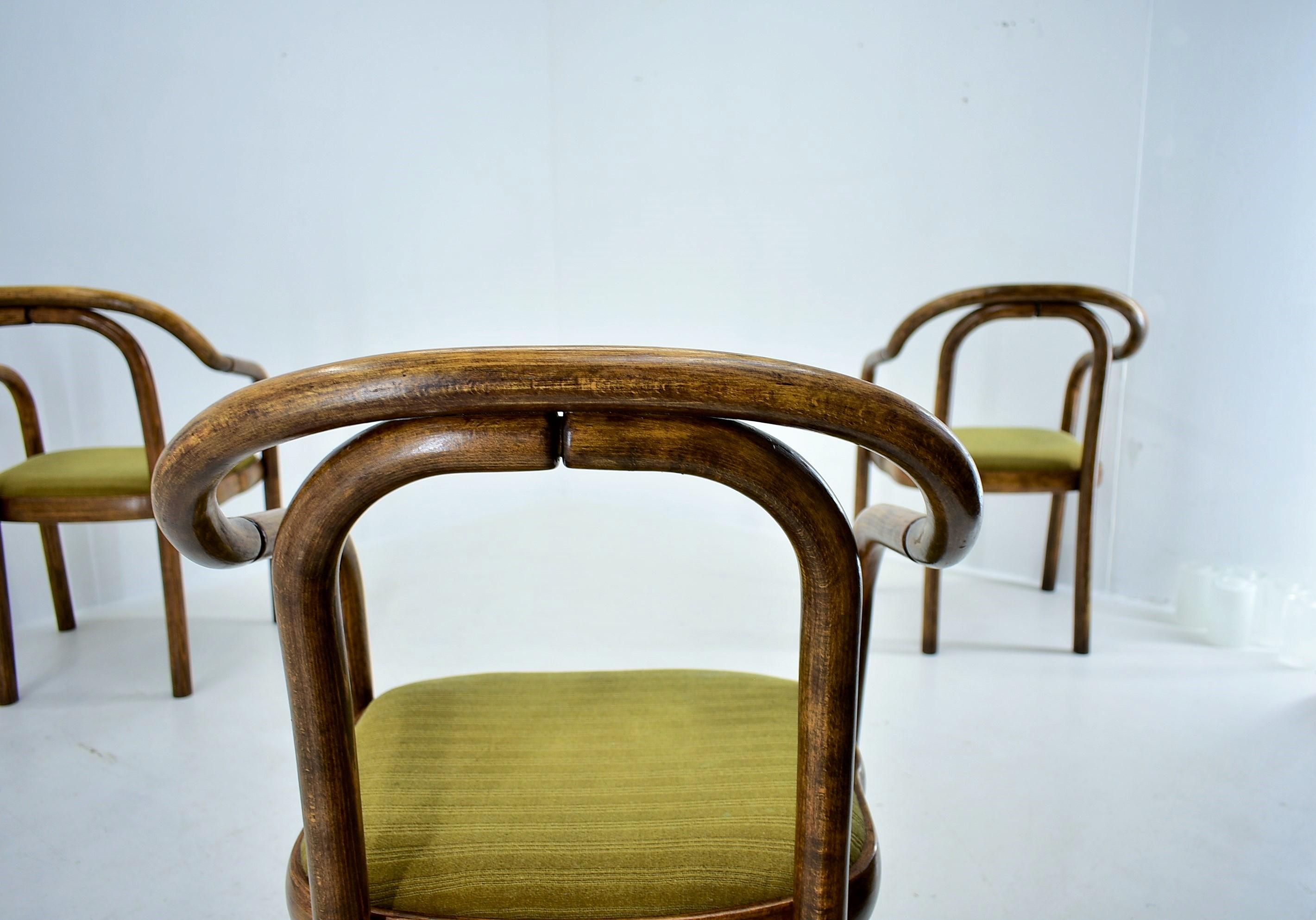 1970s, Antonin Suman Dining Chairs by Ton 11
