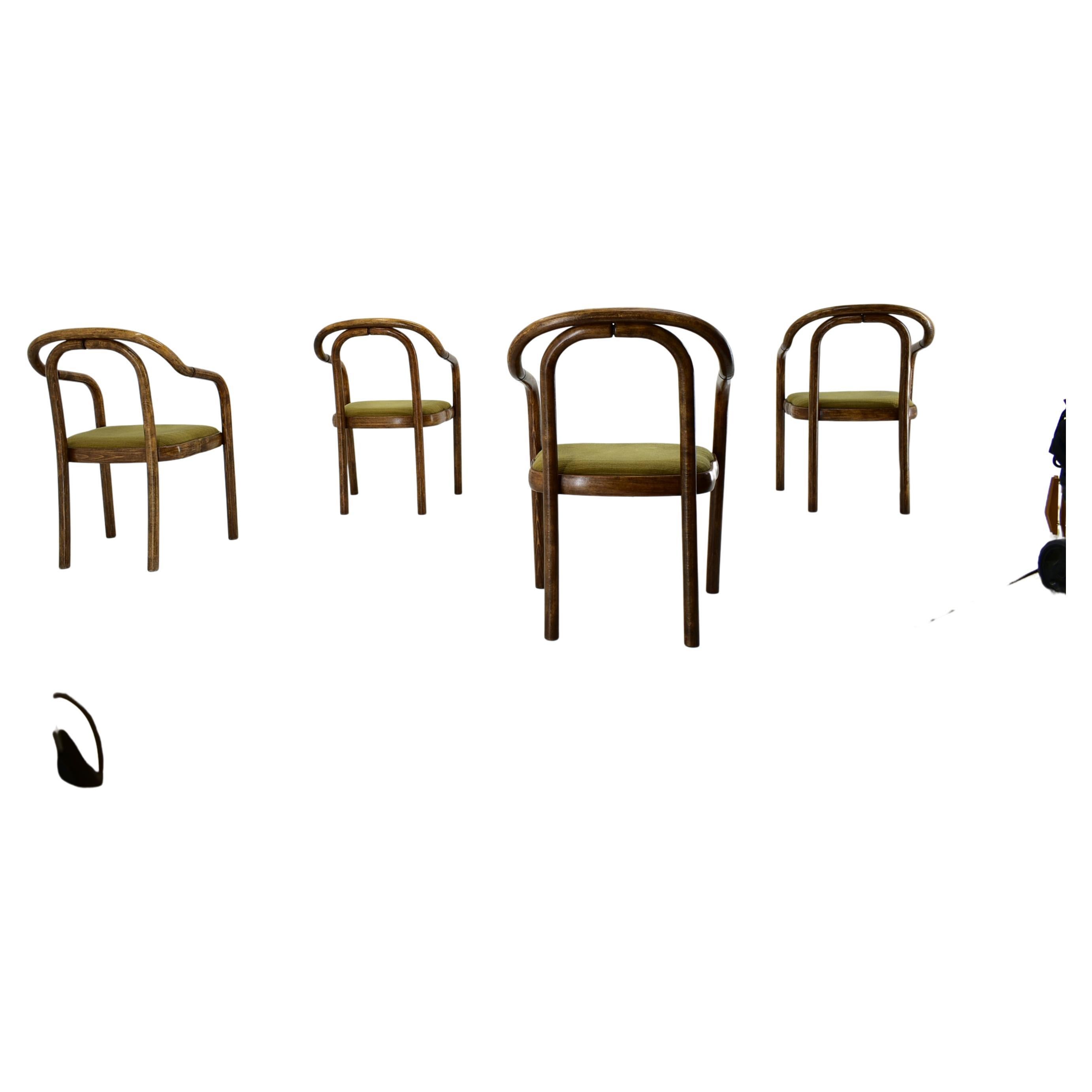 Mid-Century Modern 1970s, Antonin Suman Dining Chairs by Ton