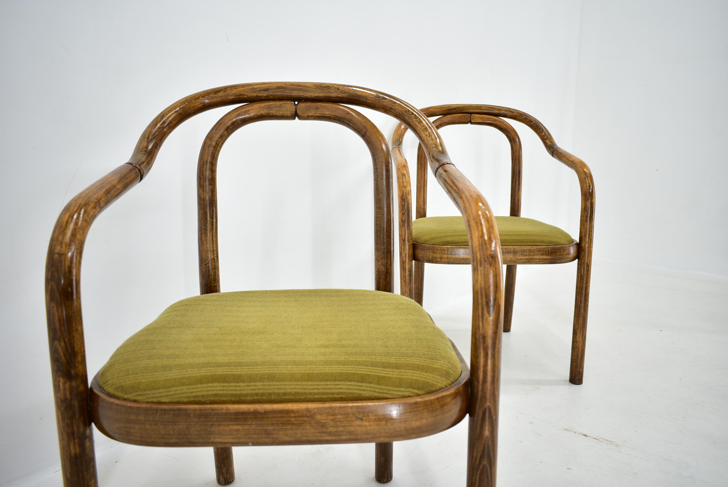 1970s, Antonin Suman Dining Chairs by Ton 2