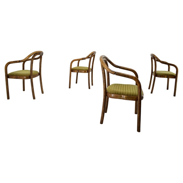 1970s, Antonin Suman Dining Chairs by Ton For Sale