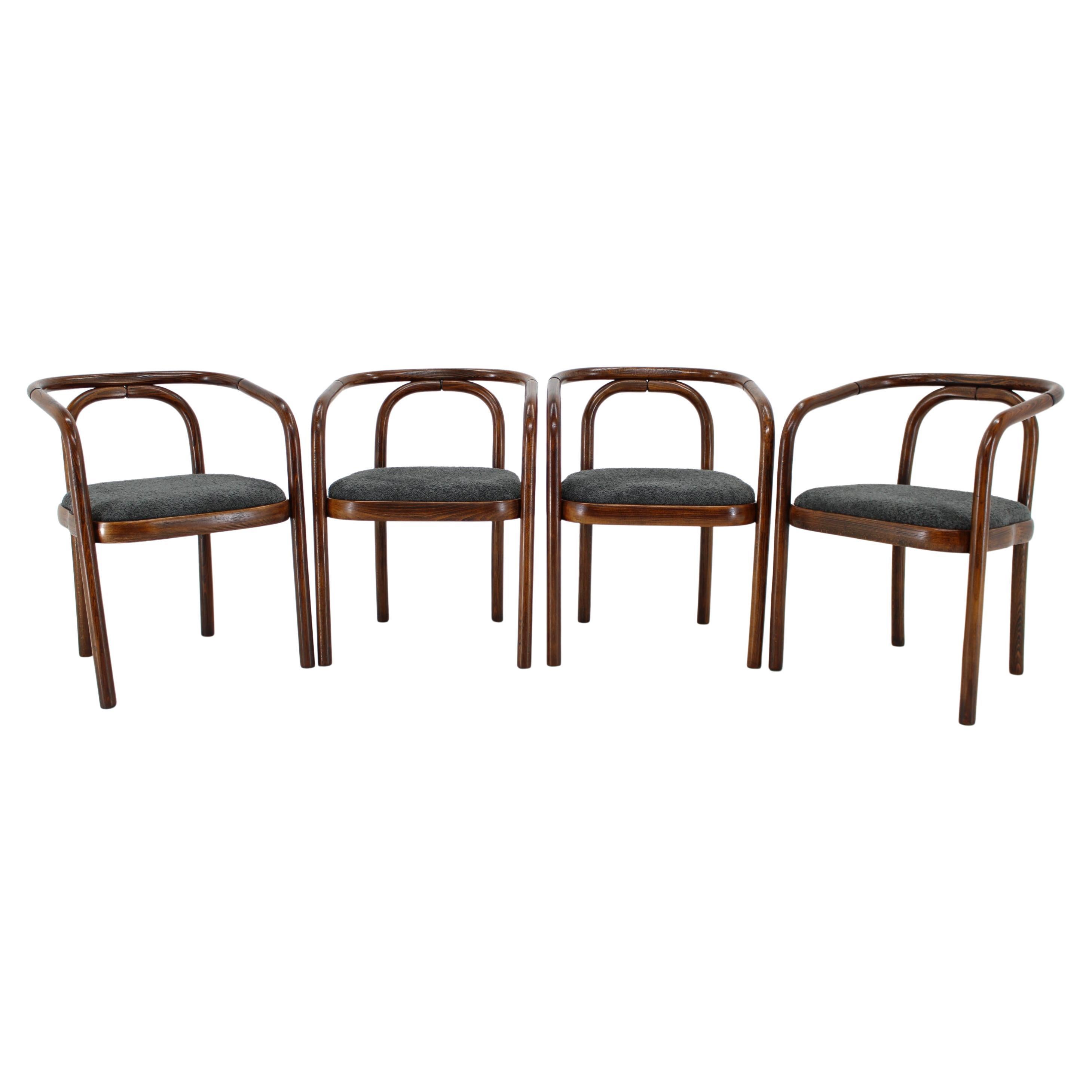 1970s Antonin Suman Set of Four Dining Chair by TON For Sale