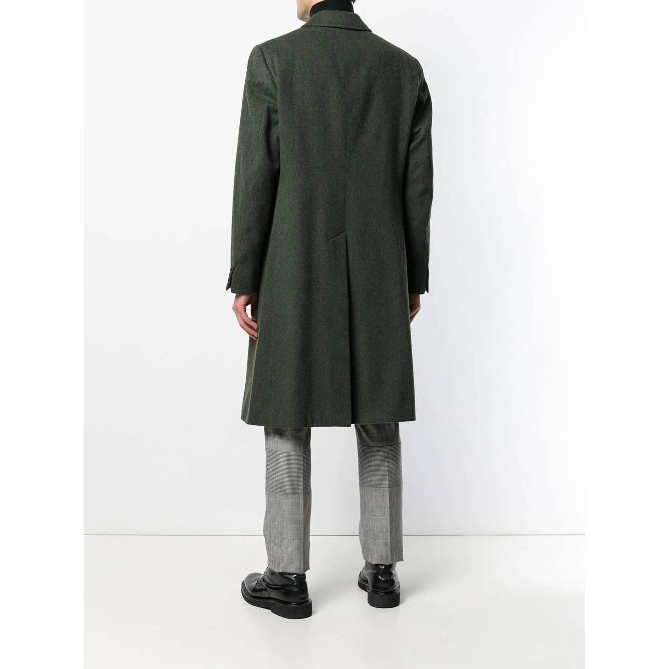 1970s Aquascutum Green Wool Coat In Excellent Condition In Lugo (RA), IT