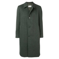 Manteau en laine verte Aquascutum des années 1970