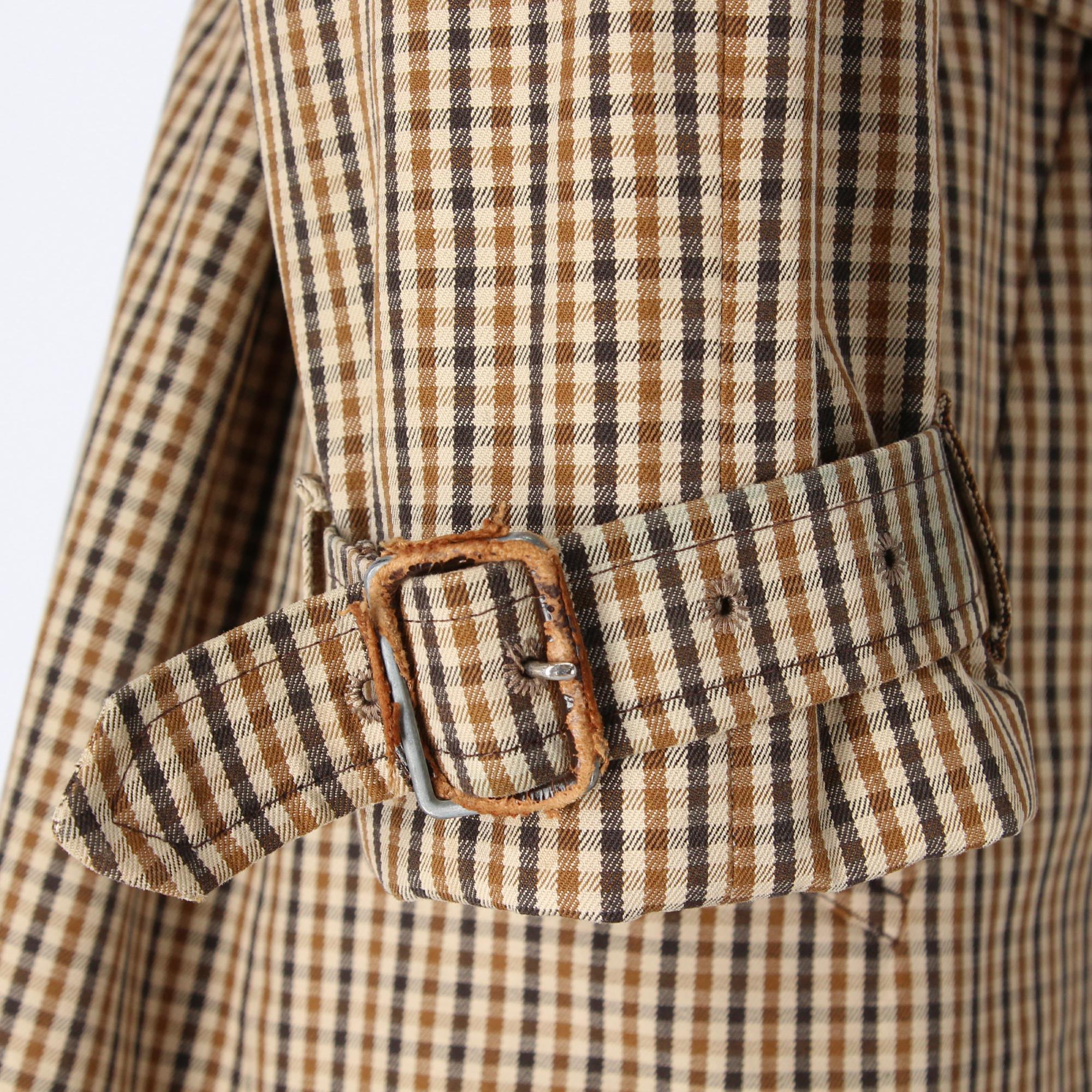 Men's 1970s Aquascutum Vichy Trench Coat