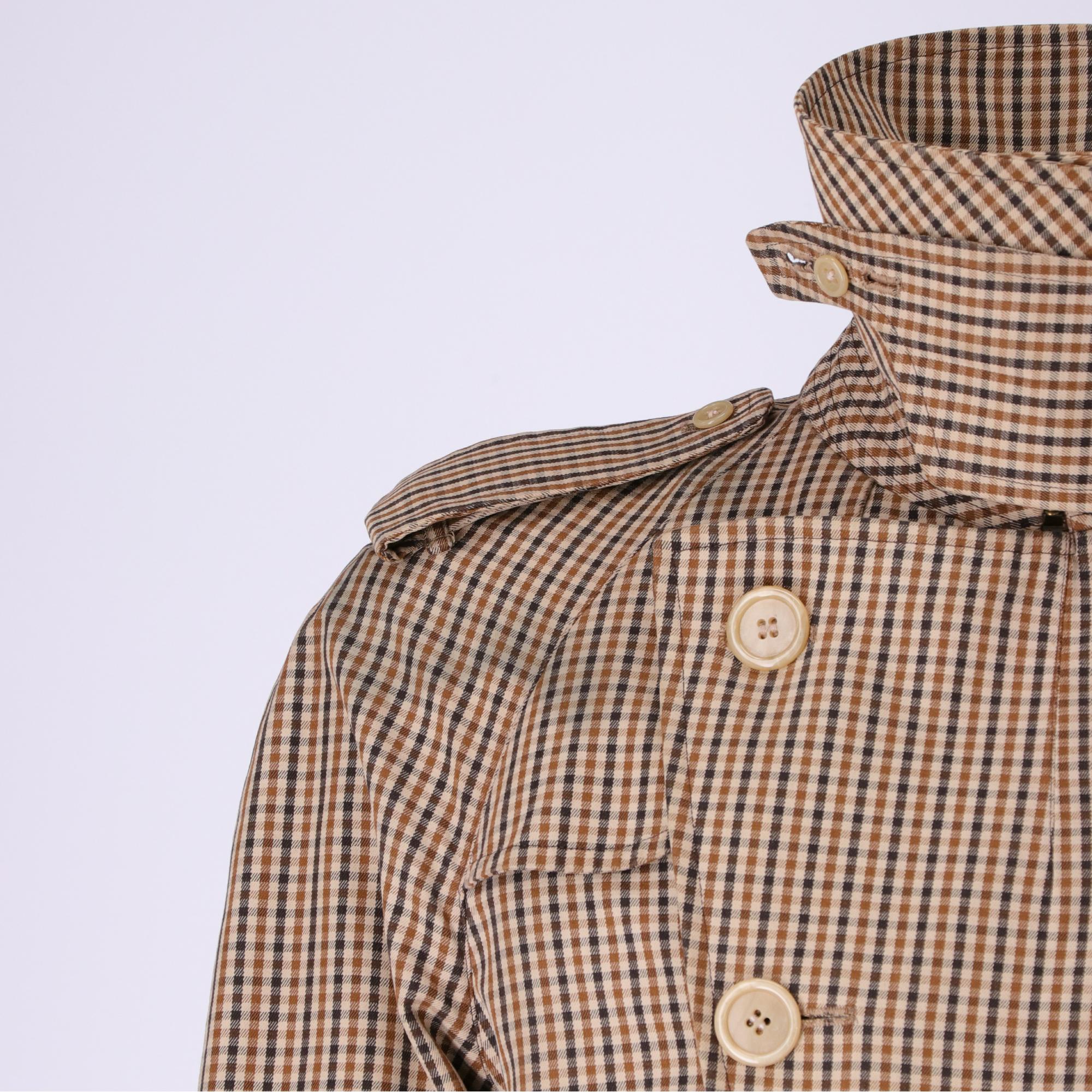 1970s Aquascutum Vichy Trench Coat 1