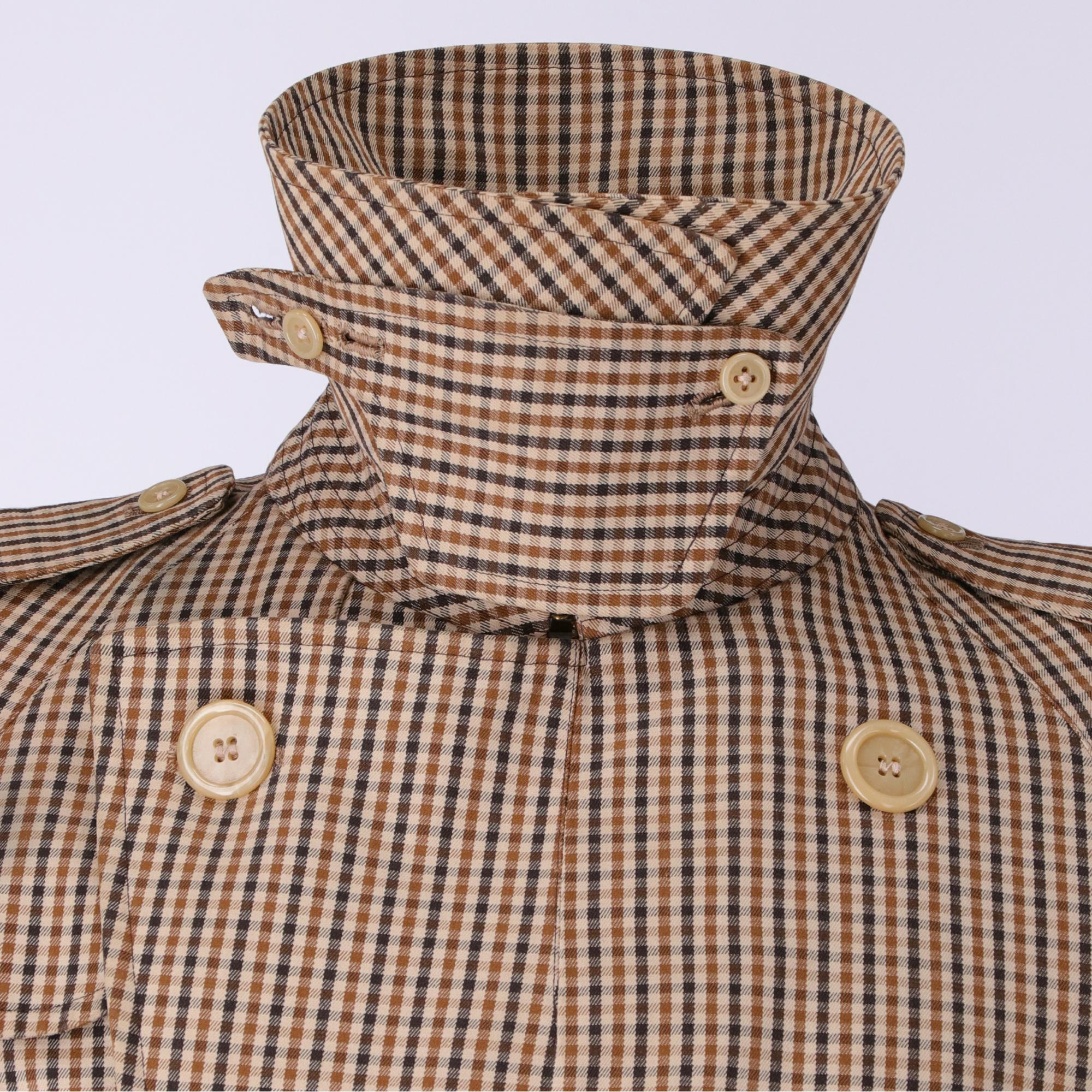 1970s Aquascutum Vichy Trench Coat 2