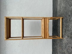 1970s Arched Rattan Cane Display Shelf Etageres