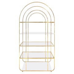 Étagère de latón con tapa arqueada de los años 70