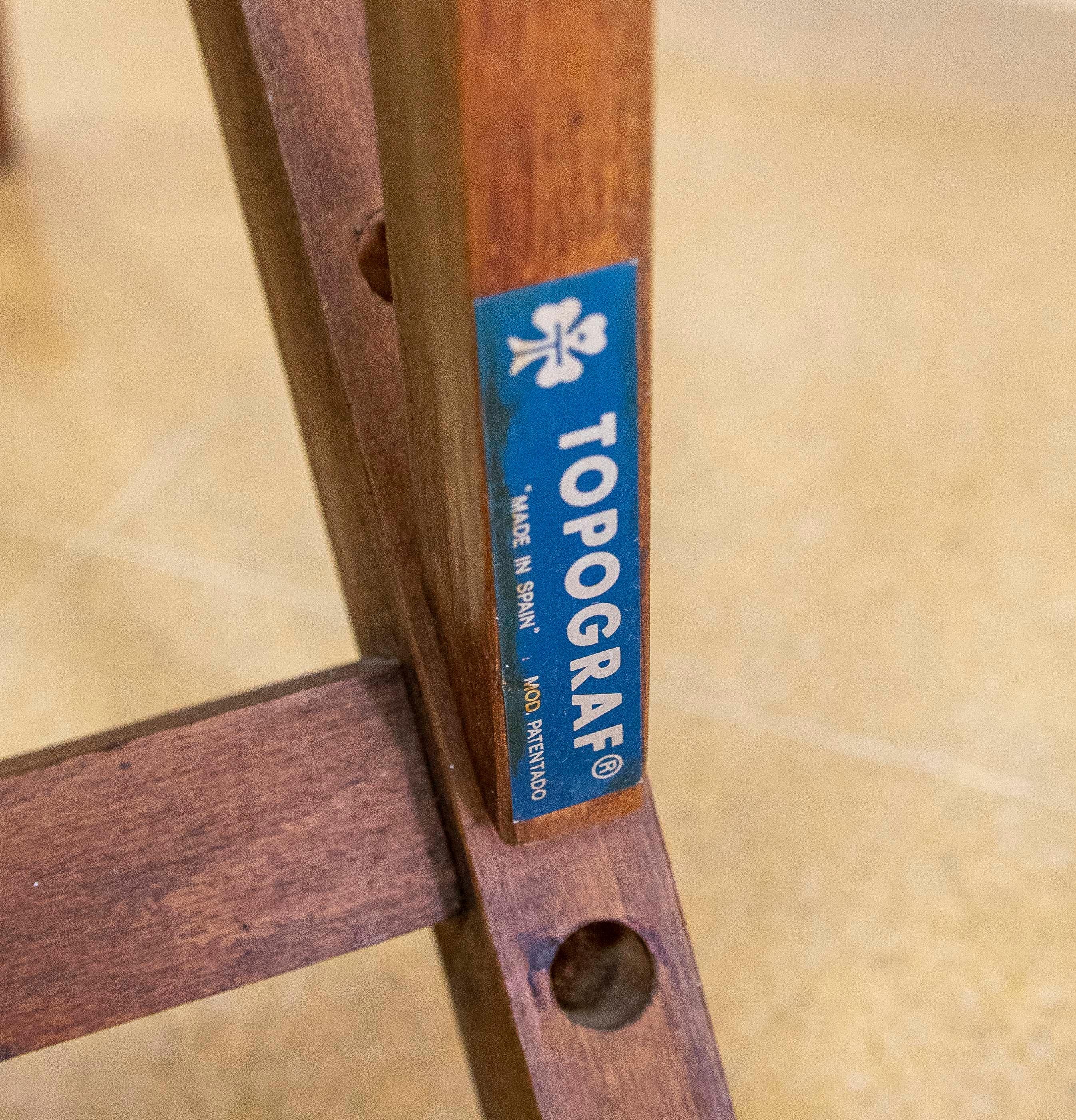1970s Architect's Wooden Folding Table For Sale 9