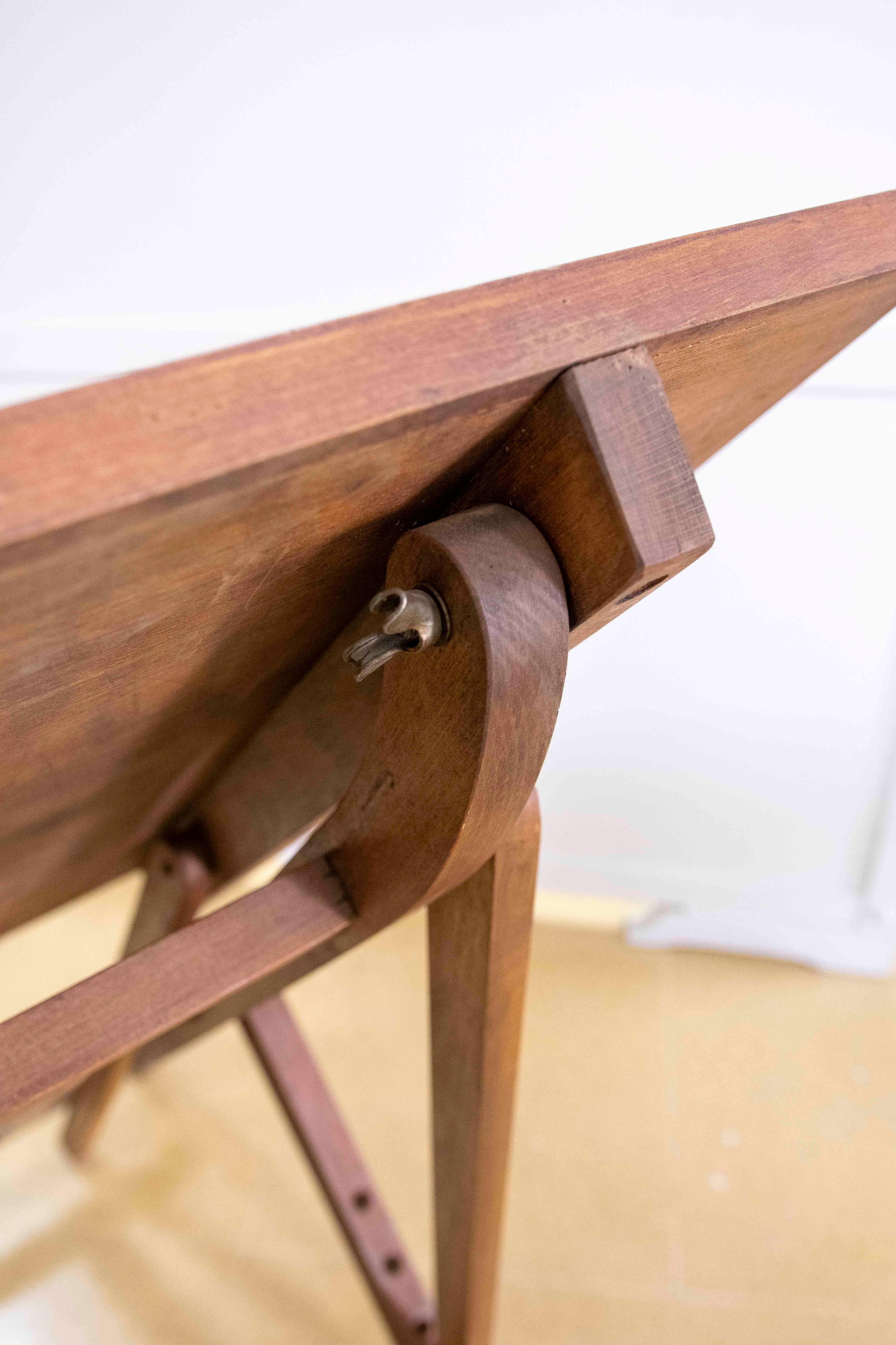 1970s Architect's Wooden Folding Table For Sale 11