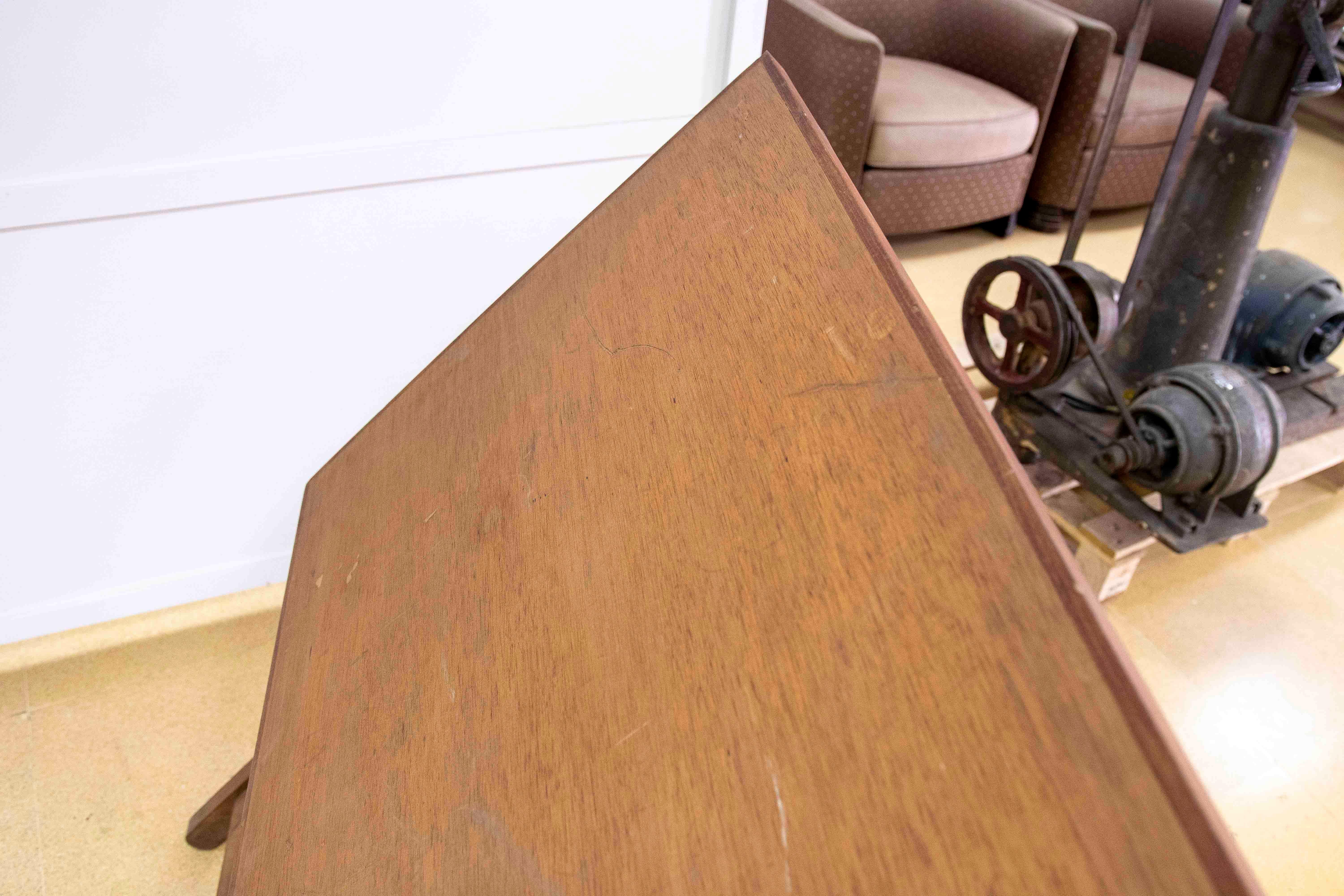 1970s Architect's Wooden Folding Table For Sale 4