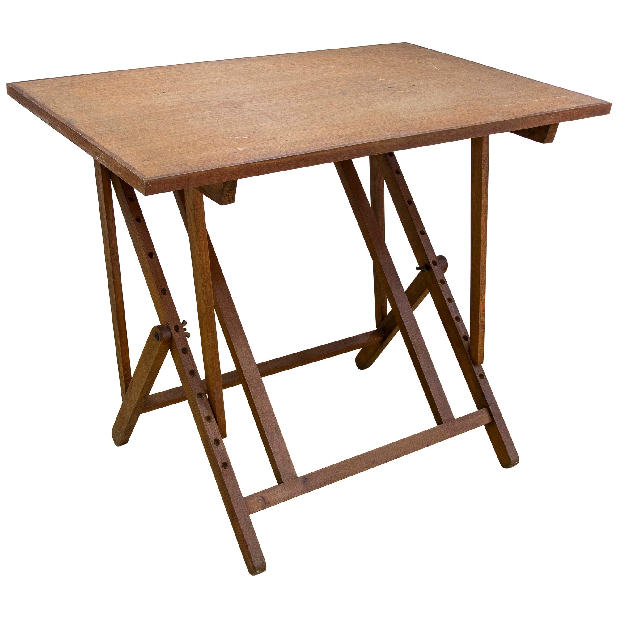 1970s Architect's Wooden Folding Table