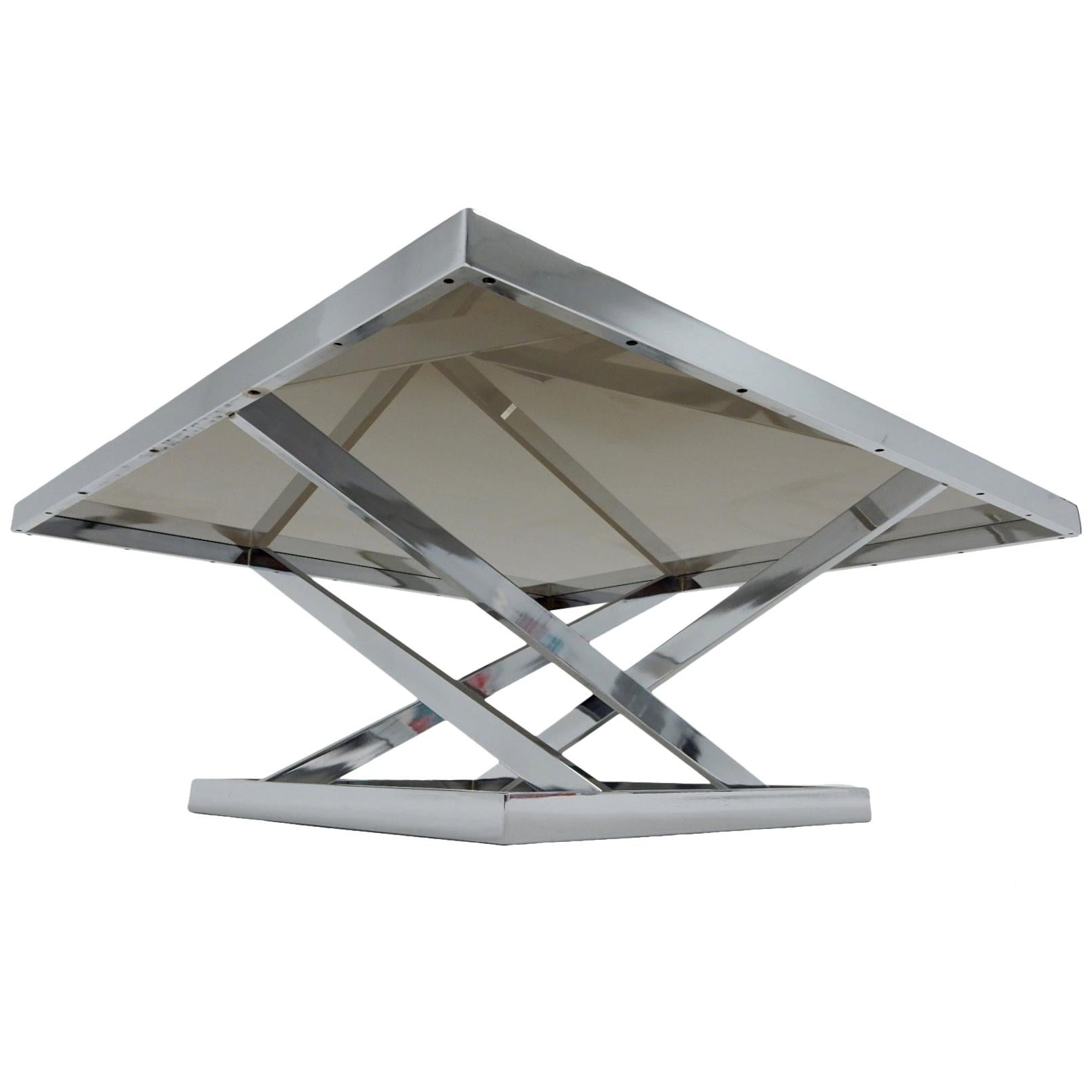 DIA Architectural Chrome & Glass Coffee Table
