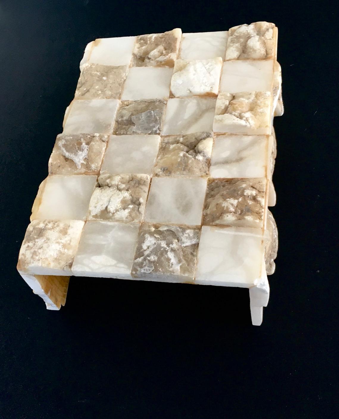 1970's Architectural Italian Design Onyx Sconce Wall Lamp 1 For Sale 6