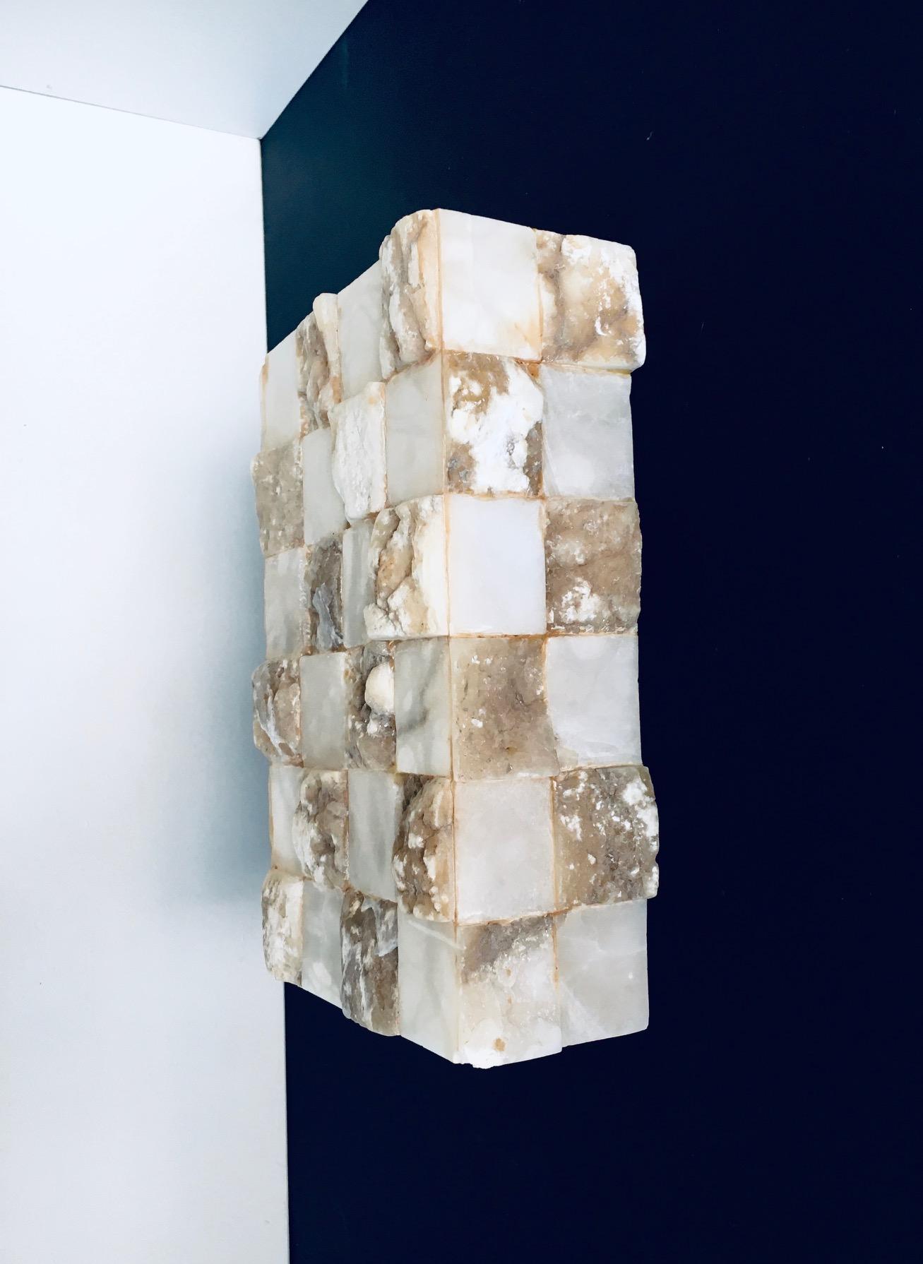 Other 1970's Architectural Italian Design Onyx Sconce Wall Lamp 1 For Sale
