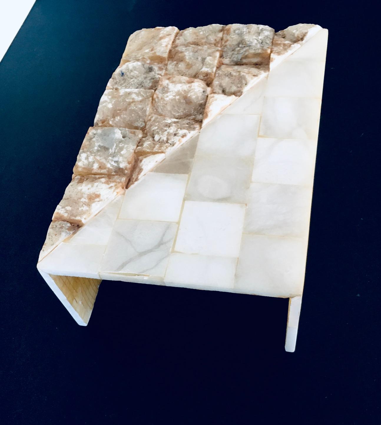 1970's Architectural Italian Design Onyx Sconce Wall Lamp 2 For Sale 6