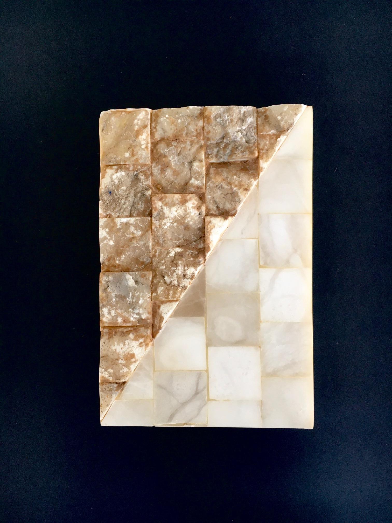 Other 1970's Architectural Italian Design Onyx Sconce Wall Lamp 2 For Sale