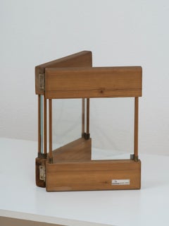 1970s Architectural Wooden Picture Frame by Giorgio Pagni