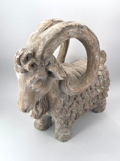 1960s Ares Horned Ram Table Sculpture Vintage Mid-Century Beatles Prop