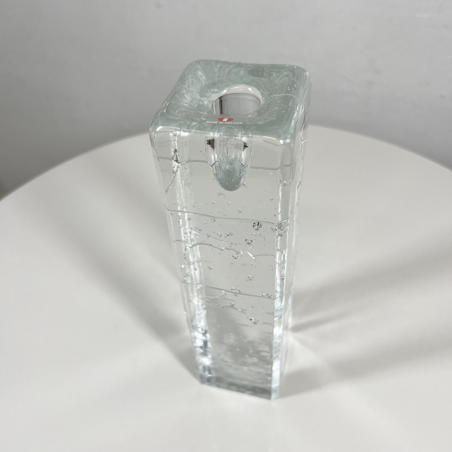 Art Glass 1970s Arkipelago Glass Icicle Candle Holder Timo Sarpaneva Iittala Finland For Sale