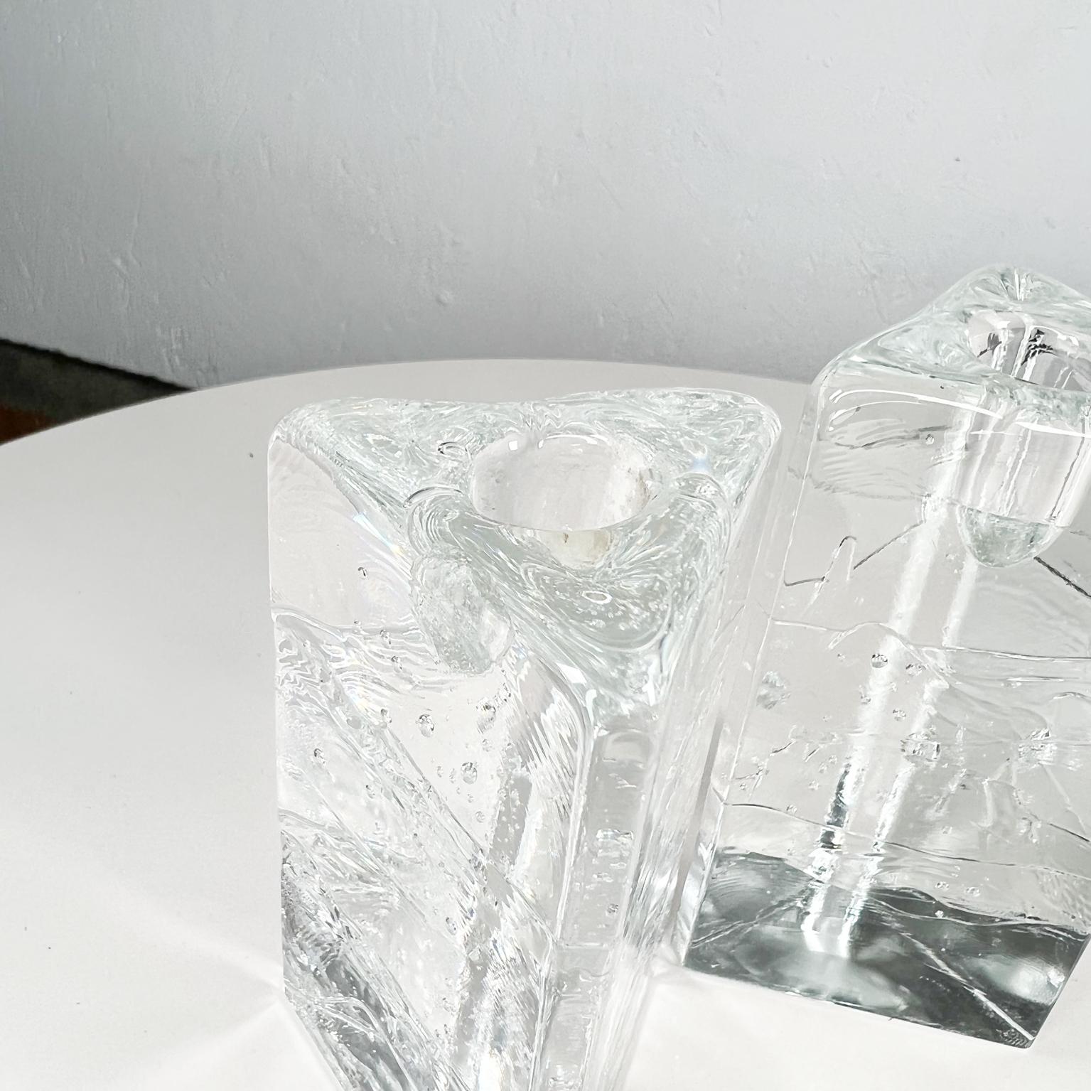 1970s Iittala Arkipelago Ice Block Candle Holders Timo Sarpaneva Finland For Sale 5