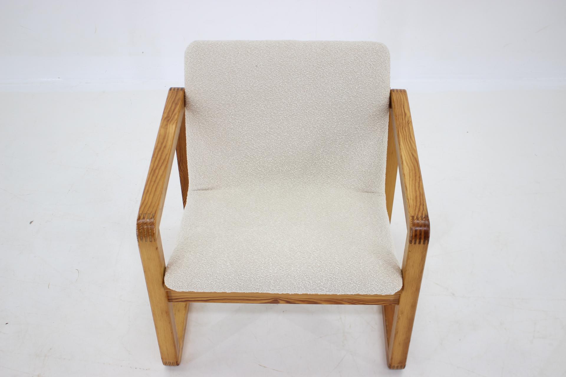 Czech 1970s Armchair in Boucle, Up to 4 Pieces Available