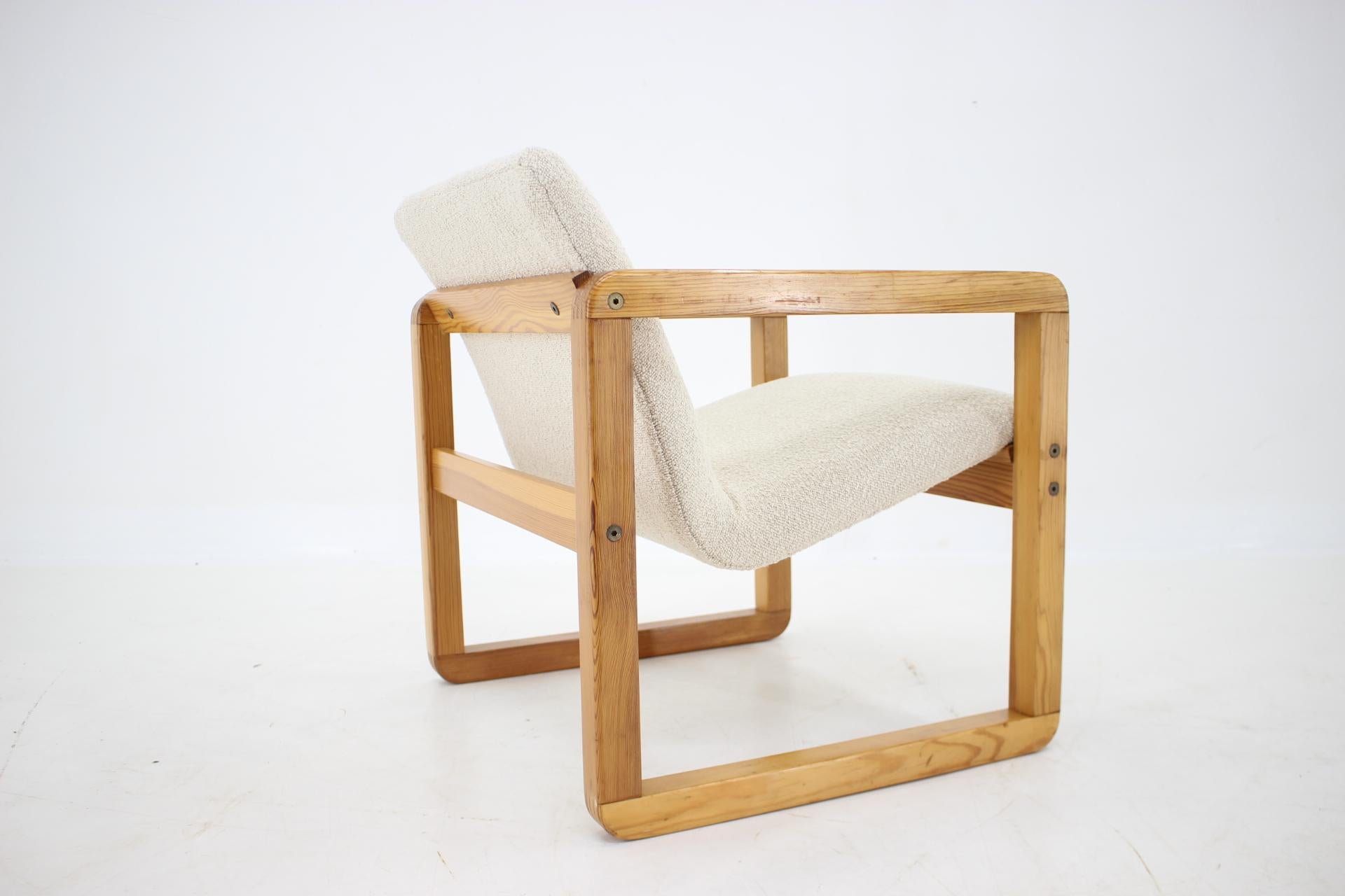 Fabric 1970s Armchair in Boucle, Up to 4 Pieces Available