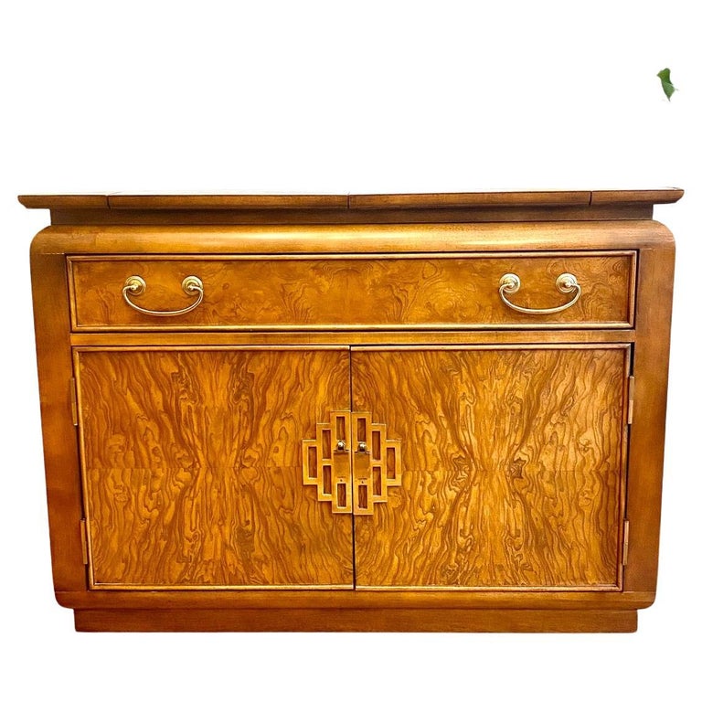1970s Art Deco Burlwood Bar by Century Furniture For Sale at 1stDibs