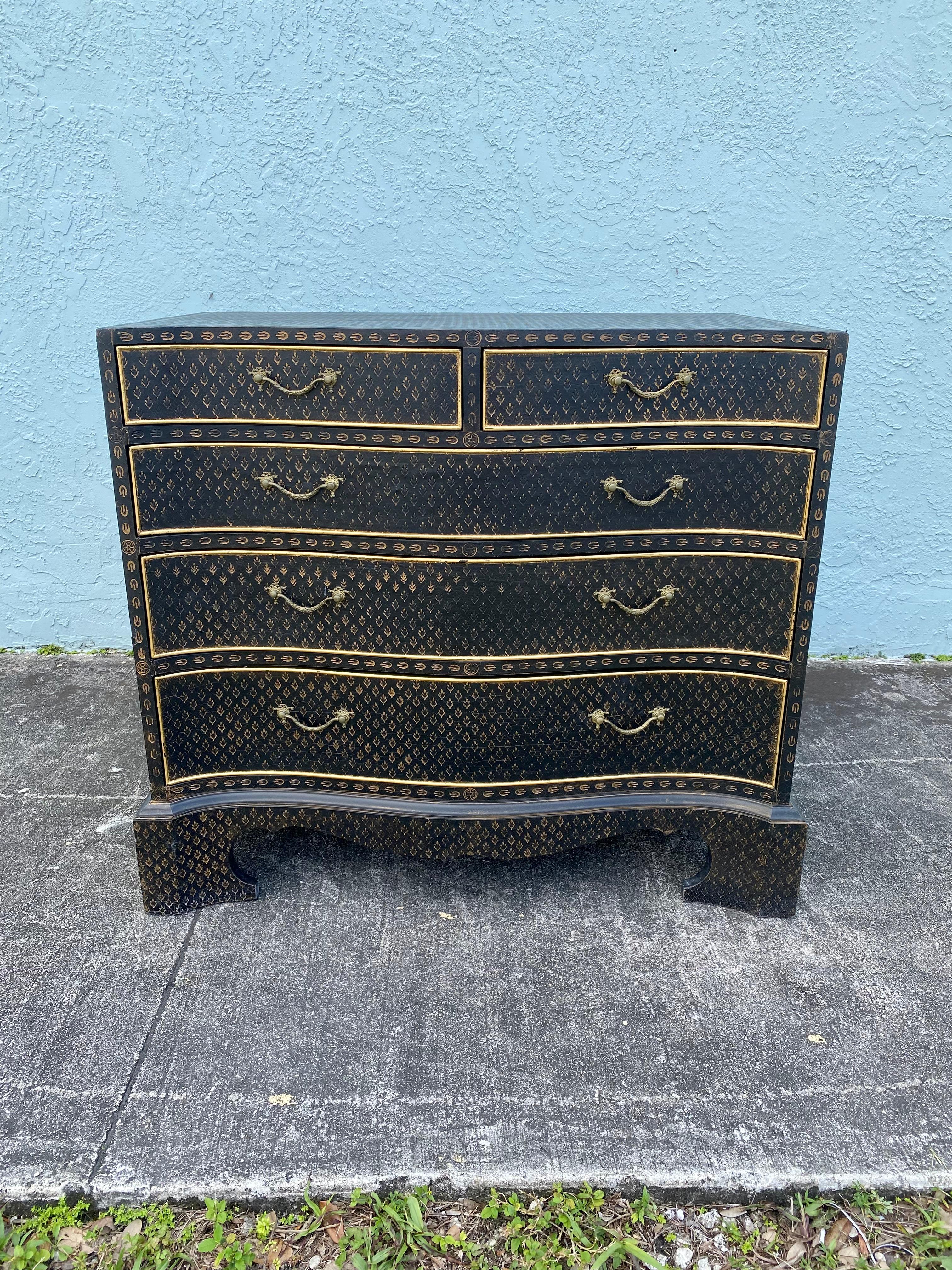 On offer on this occasion is one of the most stunning,  versatile, John Widdicomb commode dresser you could hope to find. Outstanding design is exhibited throughout. Very heavy and solid piece. The one of kind commode is statement piece and packed