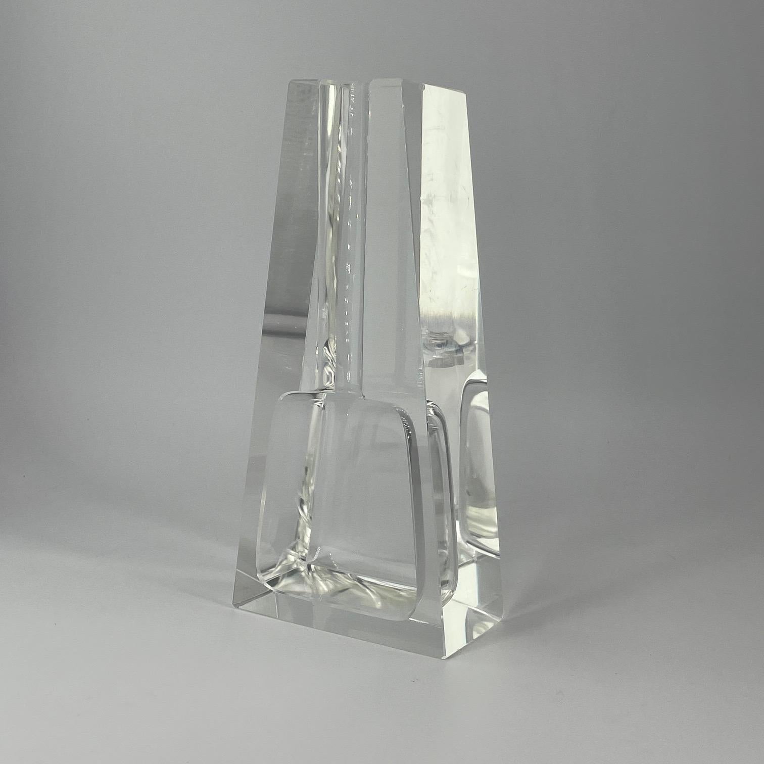 Cendrier de table sculpté en verre d'art des années 1970 comme Murano Sotsass Cenedese en vente 2