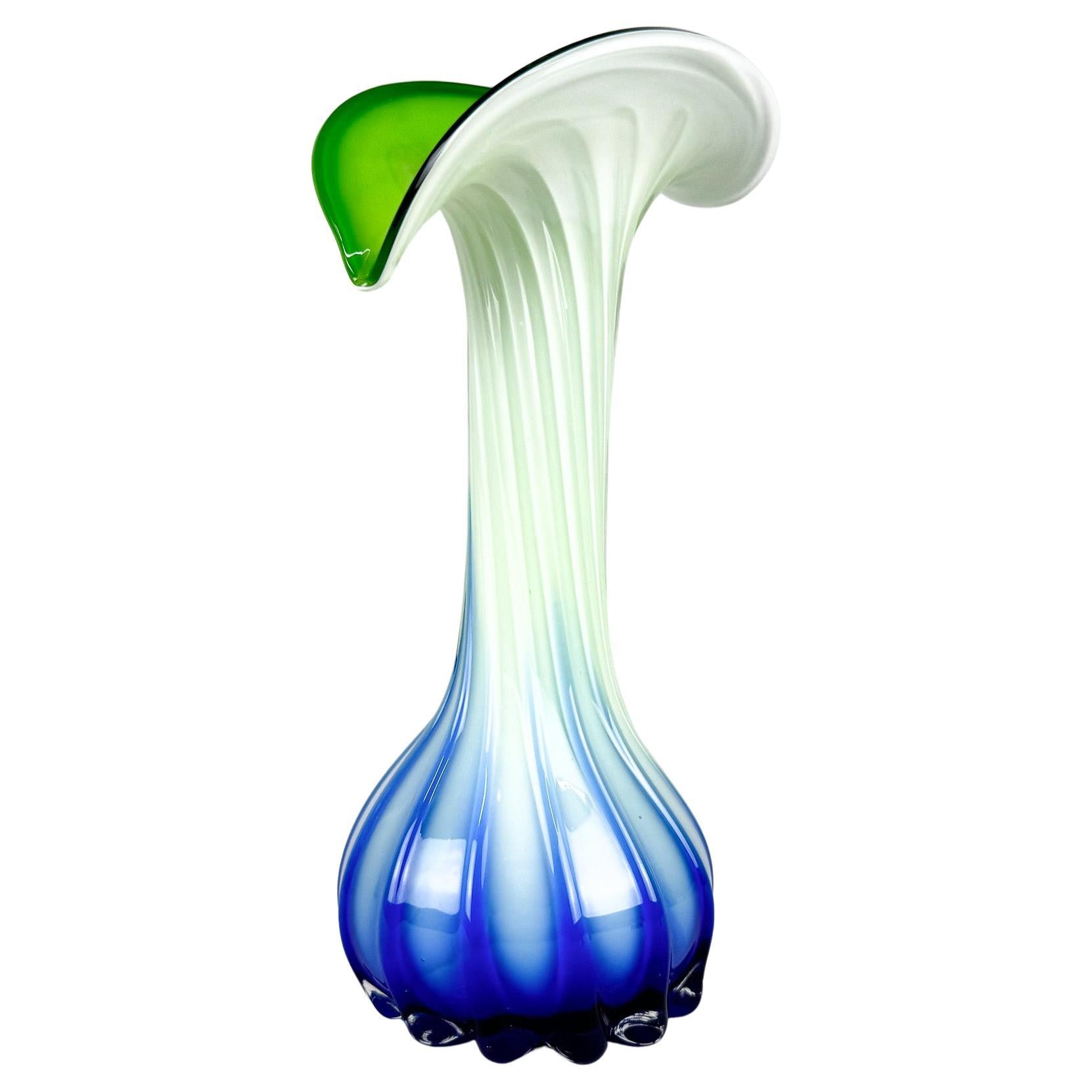 1970s Art Glass Vase in Murano Style
