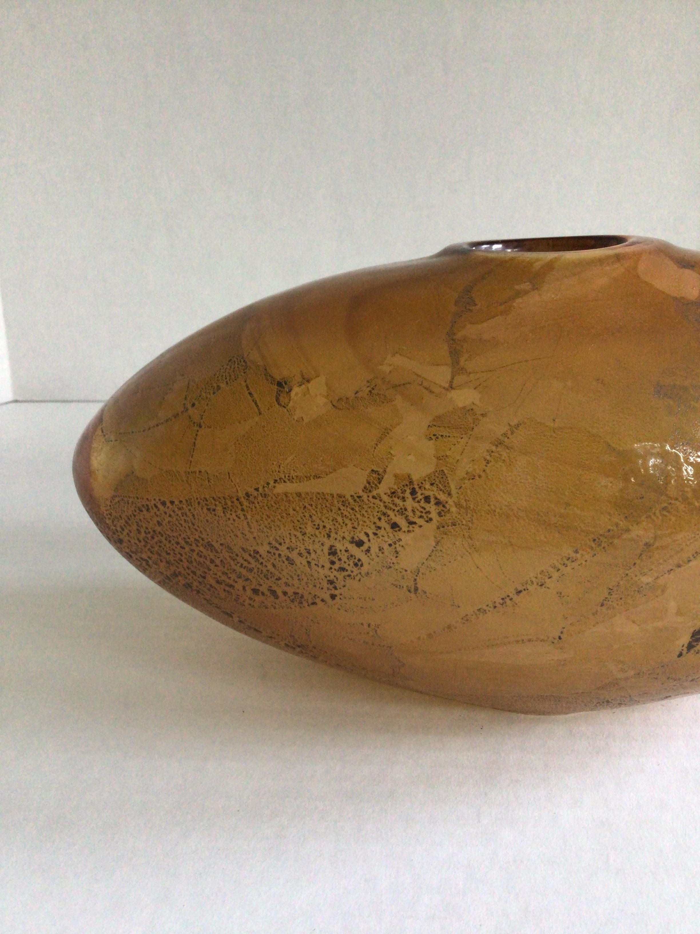 Verre d'art Vase en verre d'art des années 1970 en vente