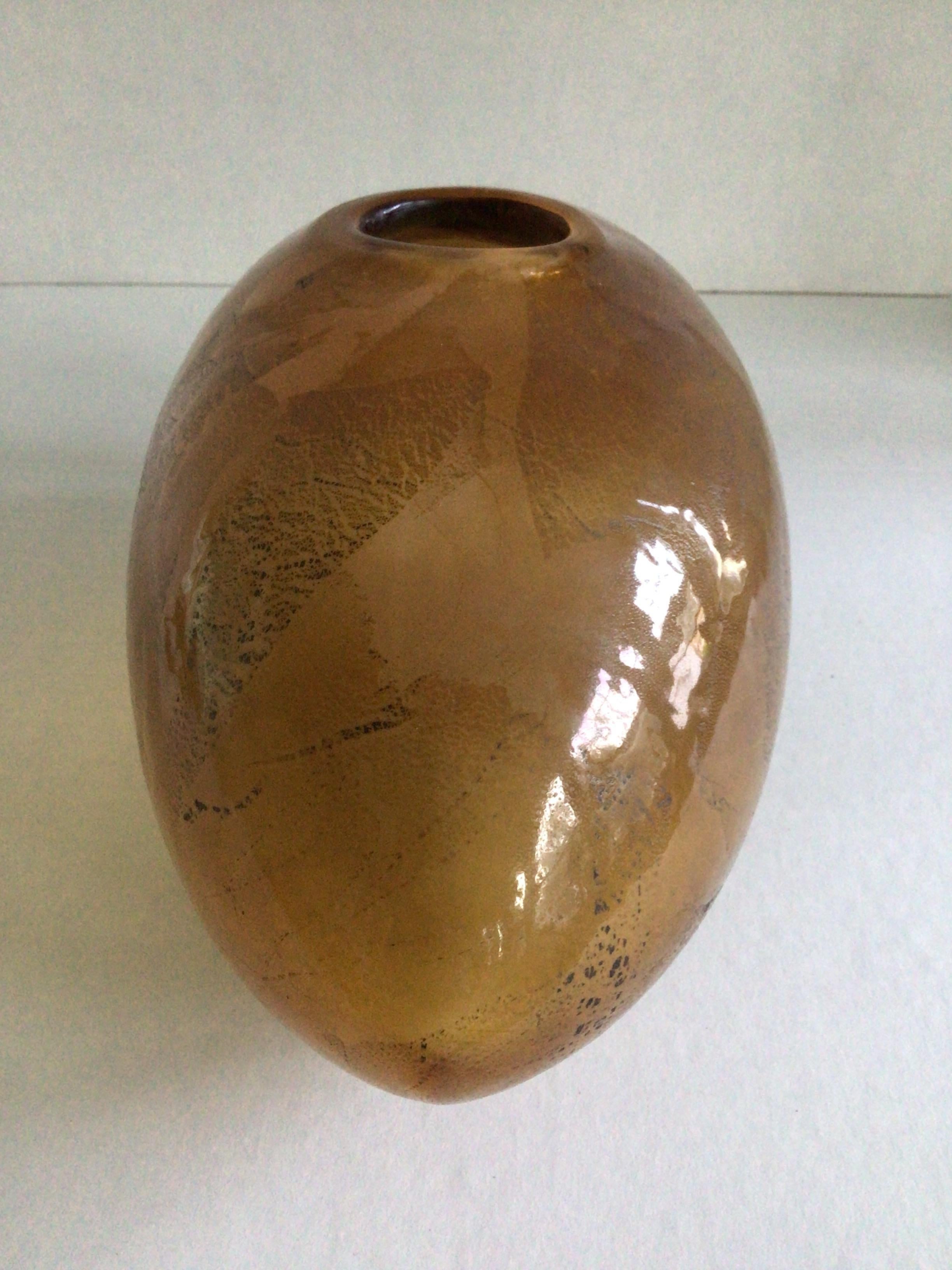 Vase en verre d'art des années 1970 en vente 1