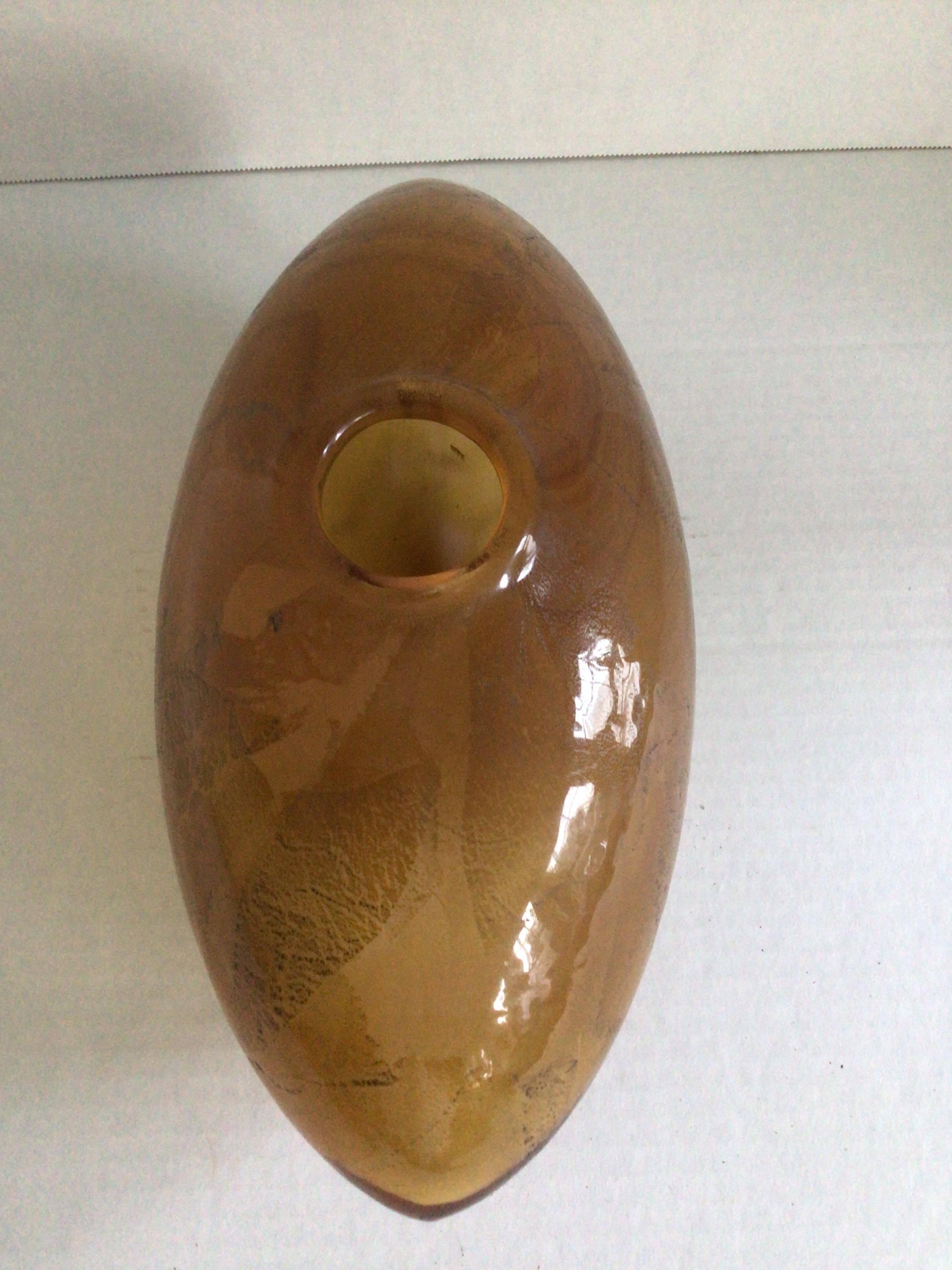 Vase en verre d'art des années 1970 en vente 2