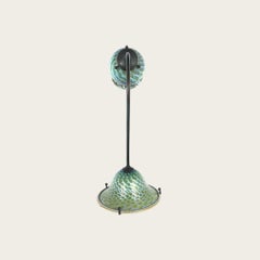 1970s Art Nouveau Style Glass Table Lamp