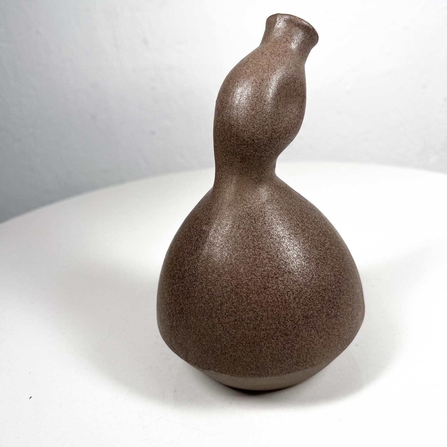 1970s Art Pottery Anderson Abstract Vase Smooth Sensual Duck Shape 5