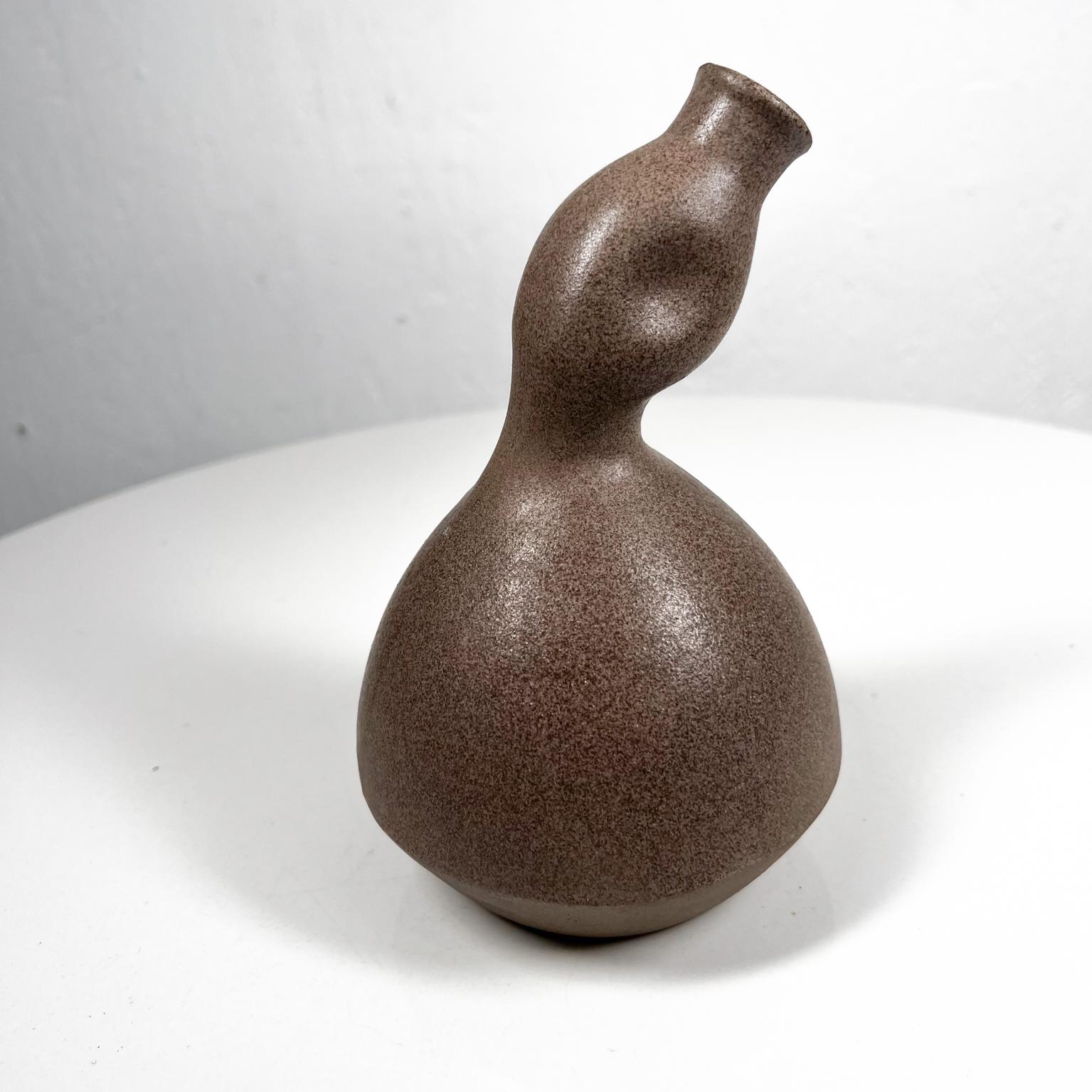 1970s Art Pottery Anderson Abstract Vase Smooth Sensual Duck Shape 4