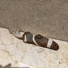 1970s Art Pottery Ceramic Pipe Abstract Flute Sculpture