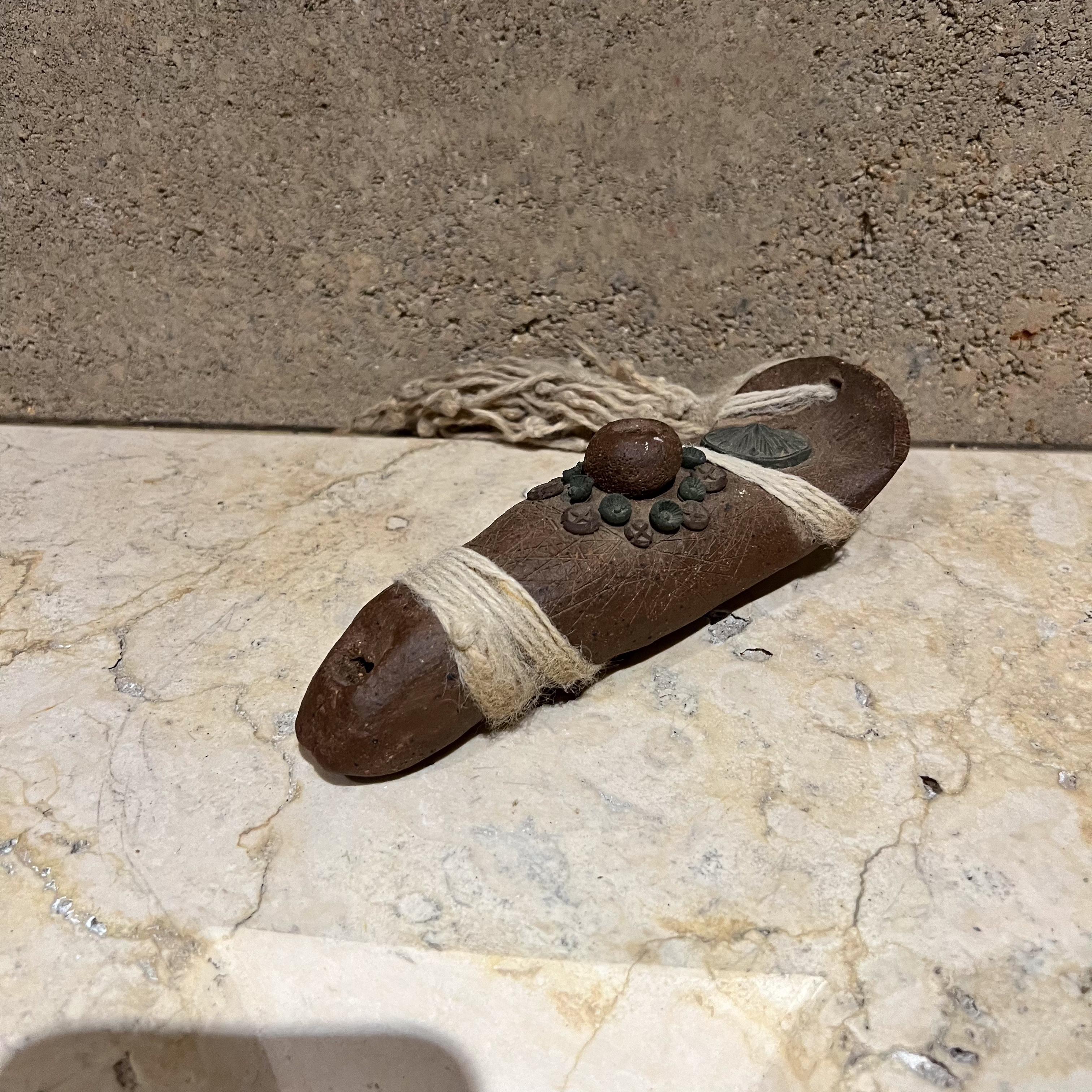 XX secolo Scultura astratta di flauto in ceramica a forma di pipa degli anni '70 in vendita