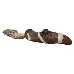 1970s Art Pottery Ceramic Pipe Abstract Flute Sculpture