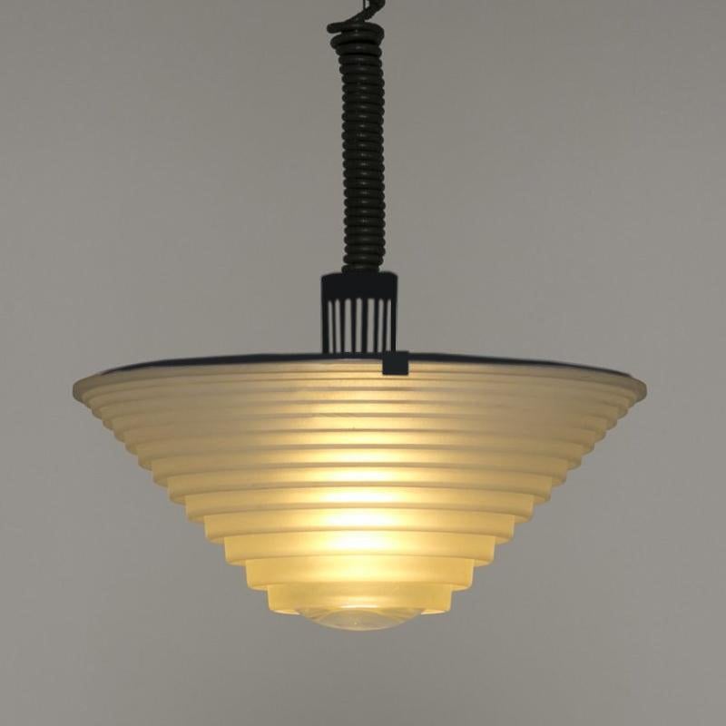 Fin du 20e siècle Lampe à suspension Artemide Egina 38 des années 1970 par Angelo Mangiarotti, fabriquée en Italie en vente