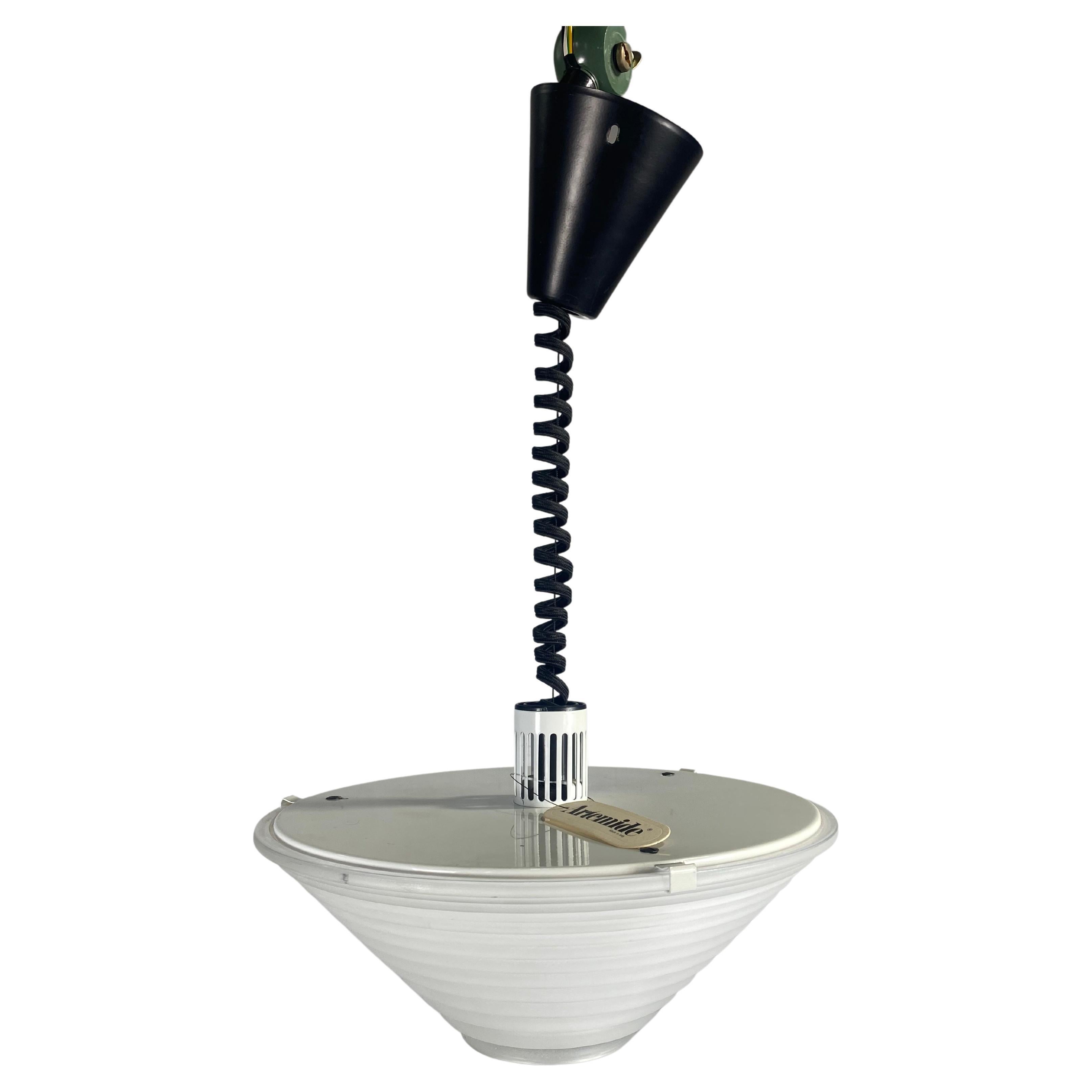 1970s Artemide “Egina 38” Pendant Lamp by Angelo Mangiarotti, Made in Italy