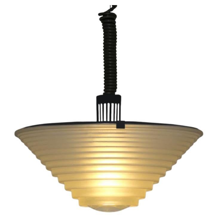 1970s Artemide “Egina 38” Pendant Lamp by Angelo Mangiarotti, Made in Italy