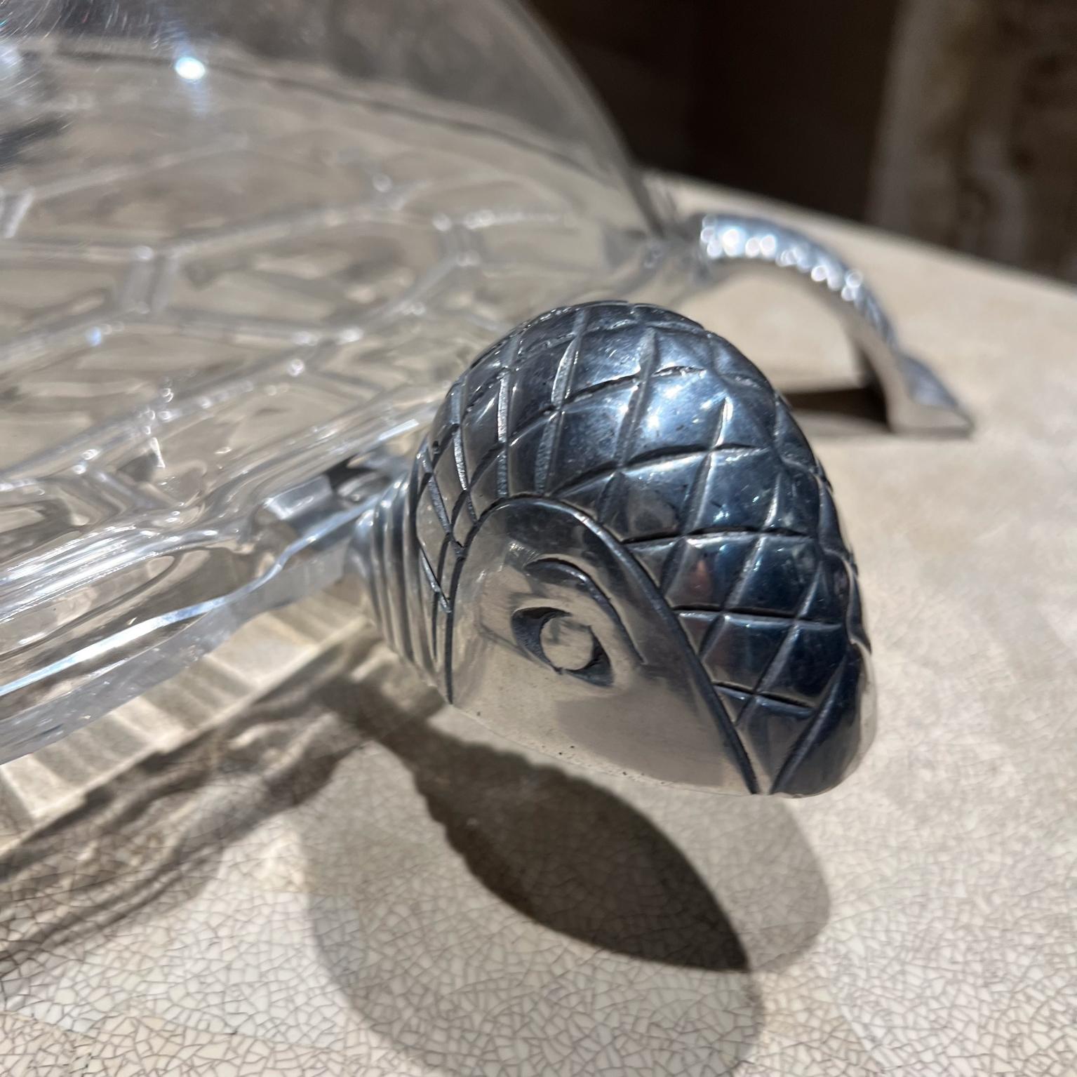 Mid-Century Modern 1970s Arthur Court Turtle Dome Serving Tray Canopy Lucite Aluminum