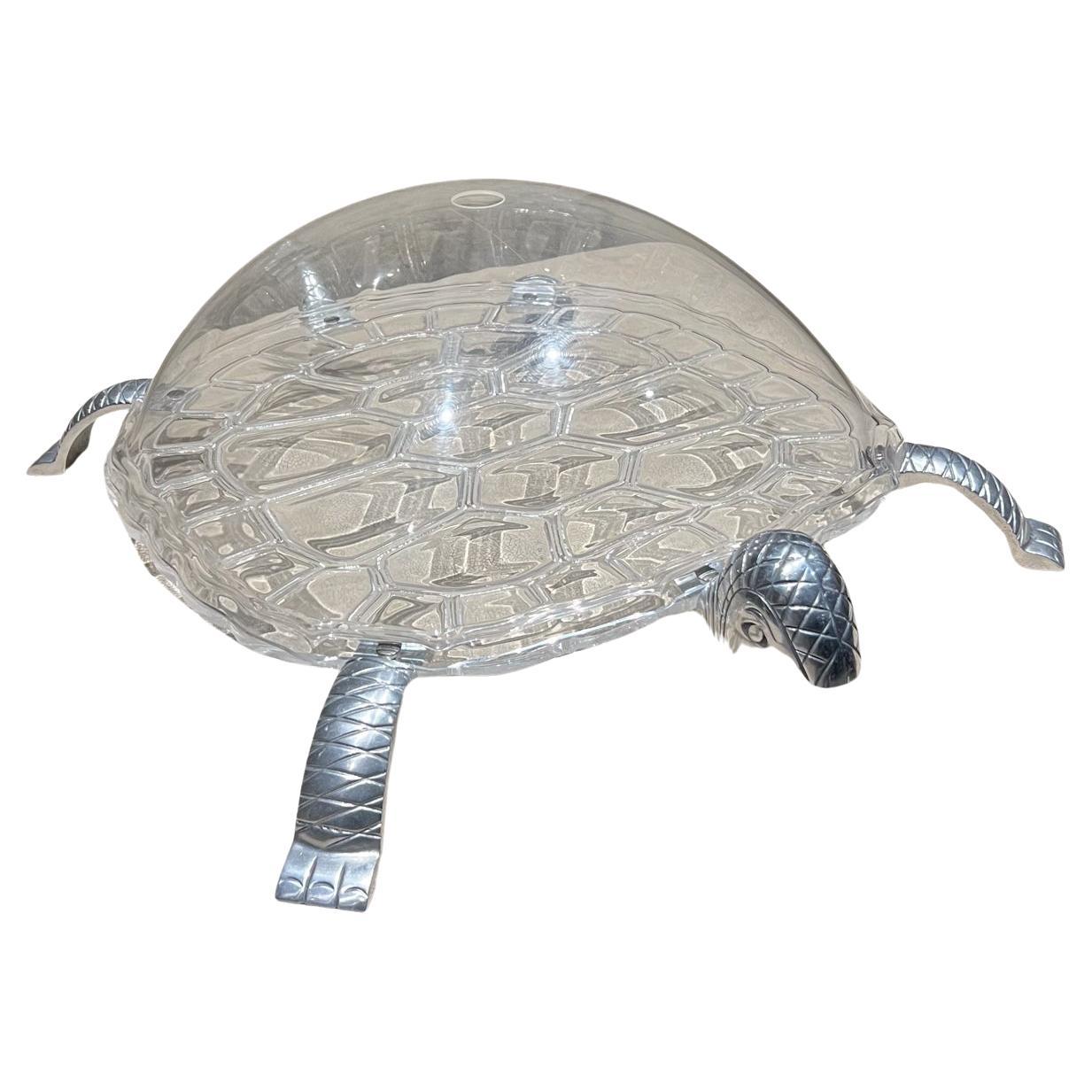 Arthur Court For Grainware
Turtle Dome Serving Tray Lidded Canopy Server
Lucite Aluminum
21 long x 18 w x 7 h
Preowned vintage
See all images for condition